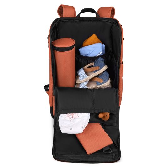 ABC Design Tour changing backpack with large front compartment - incl. changing mat & accessories - Carrot