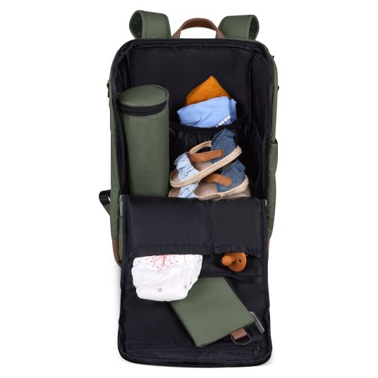 ABC Design Tour changing backpack with large front compartment - incl. changing mat & accessories - Olive