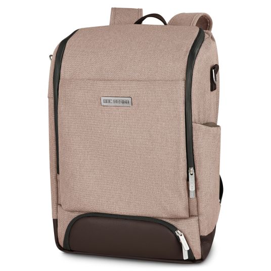 ABC Design Tour changing backpack with large front compartment - incl. changing mat & accessories - Pure Edition - Grain