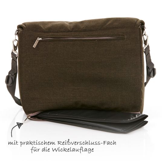 ABC Design Wickeltasche Fashion - inkl. Wickelauflage - Leaf