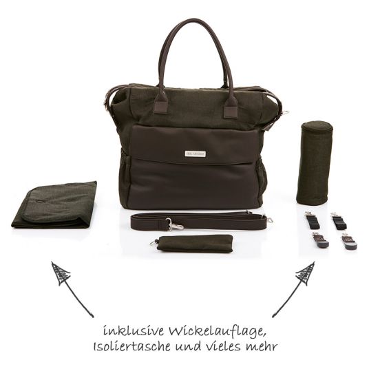ABC Design Borsa fasciatoio Jetset - include fasciatoio, scalda biberon e borsa porta utensili - Leaf
