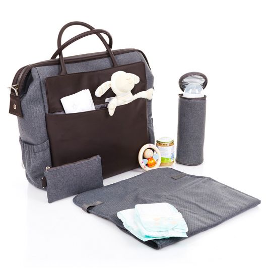 ABC Design Diaper bag Jetset - incl. diaper changing mat, bottle warmer and utensil bag - Mountain
