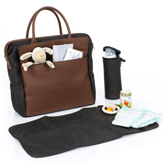 ABC Design Diaper bag Jetset - incl. diaper changing mat, bottle warmer and utensil bag - Piano