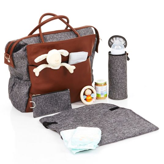 ABC Design Diaper bag Jetset - incl. diaper changing mat, bottle warmer and utensil bag - Race