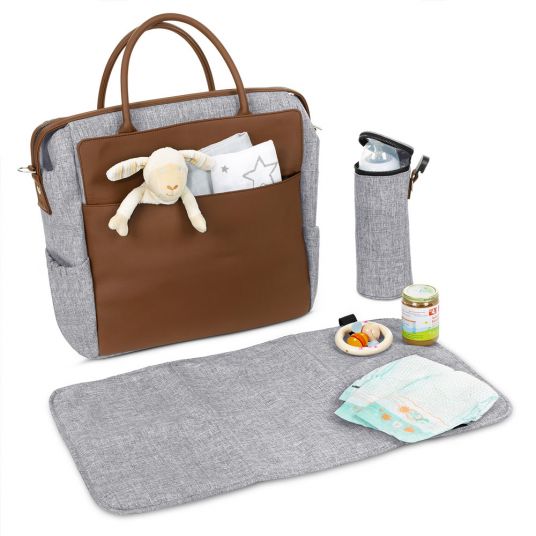 ABC Design Diaper bag Jetset - incl. changing mat & many accessories - Graphite Grey