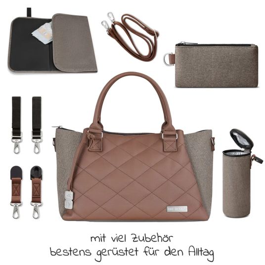 ABC Design Changing bag Royal - incl. changing mat and many accessories - Fashion Edition - Nature
