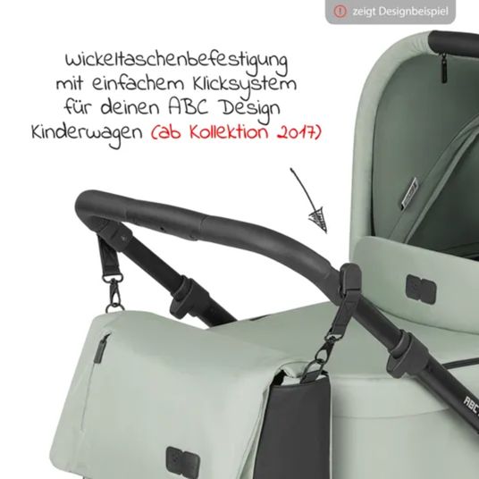 ABC Design Wickeltasche Urban - inkl. Wickelunterlage & viel Zubehör - Classic Edition - Pine