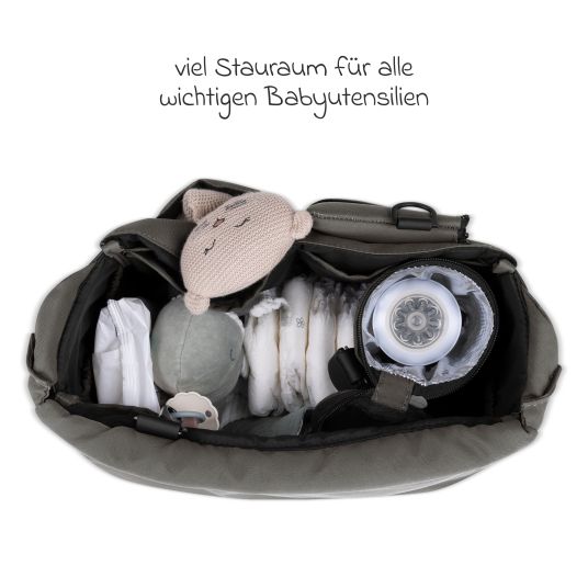 ABC Design Wickeltasche Urban - inkl. Wickelunterlage & viel Zubehör - Cloud