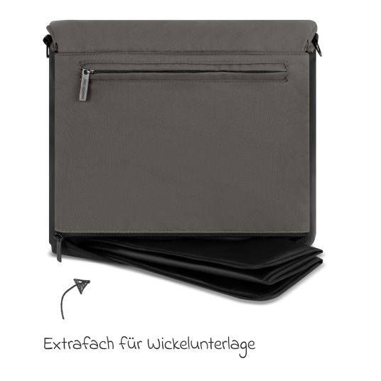 ABC Design Wickeltasche Urban - inkl. Wickelunterlage & viel Zubehör - Cloud