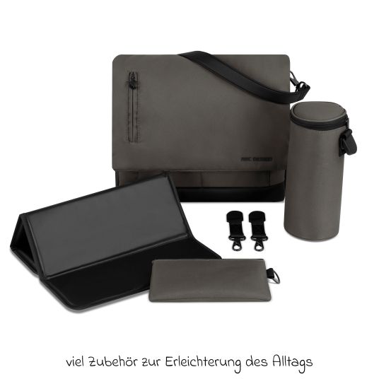 ABC Design Wickeltasche Urban - inkl. Wickelunterlage & viel Zubehör - Cloud