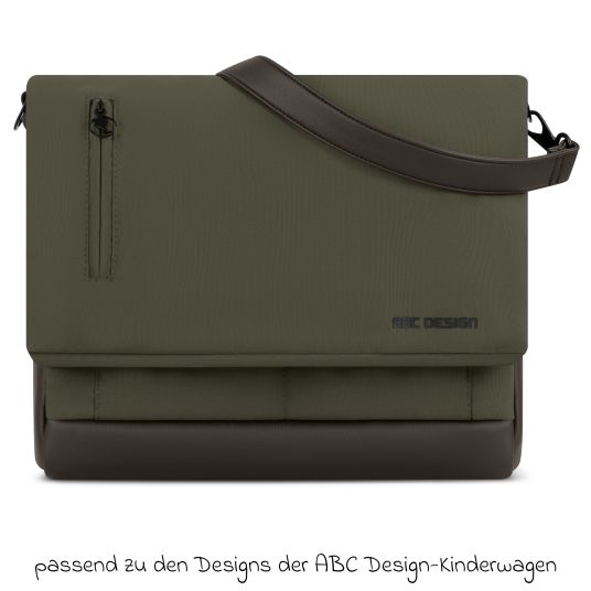 ABC Design Wickeltasche Urban inkl. Wickelunterlage & viel Zubehör - Pure - Avocado