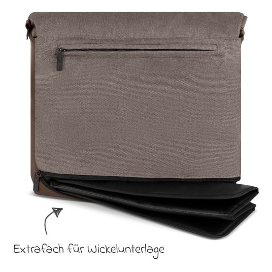 ABC Design Wickeltasche Urban inkl. Wickelunterlage & viel Zubehör - Pure - Nature