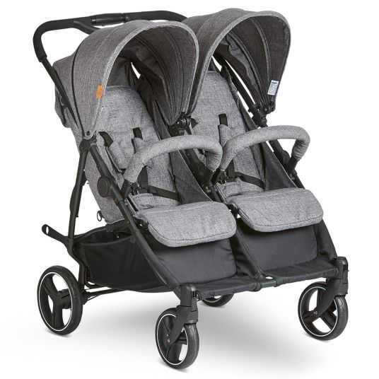 ABC Design Twin Buggy Twin - Circle Line with recline function (incl. raincover) - Woven Graphite