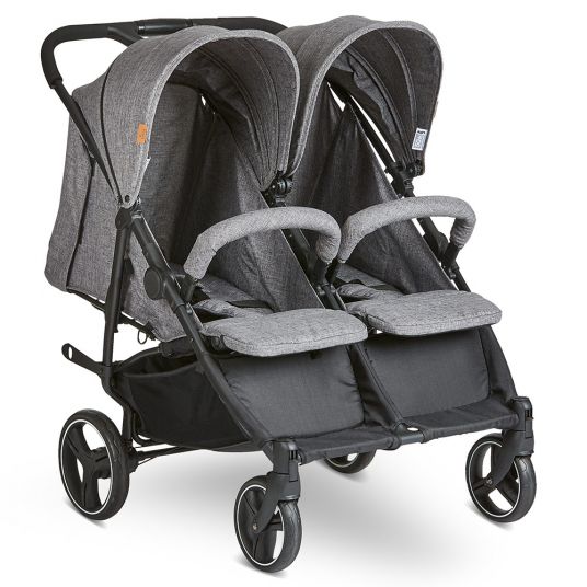 ABC Design Twin Buggy Twin - Circle Line with recline function (incl. raincover) - Woven Graphite
