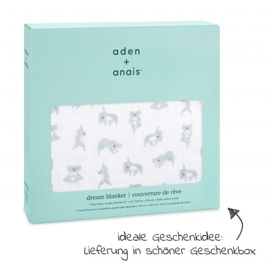 aden + anais Snuggle blanket gauze 4-ply 120 x 120 cm - Now + Zen