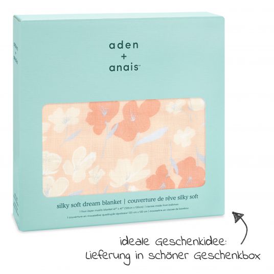 aden + anais Kuscheldecke - Silky Soft Mull 4-lagig 120 x 120 cm - Koi Pond