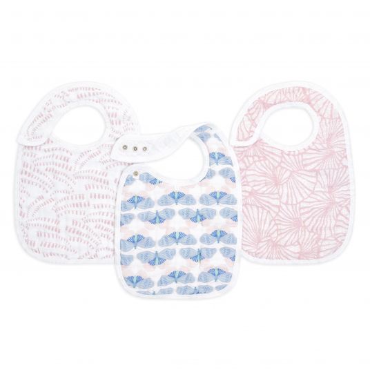 aden + anais Bibs with snaps - Pack of 3 cotton muslin - Deco Collection