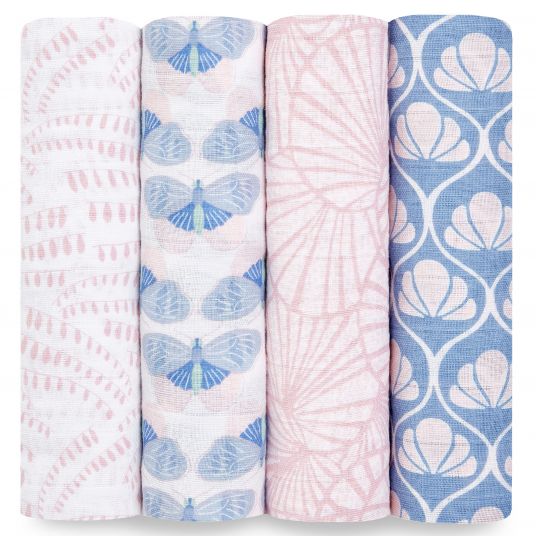 aden + anais Mullwindel / Mulltuch / Pucktuch - Classic Swaddles - 4er Pack  - 120 x 120 cm - Deco Collection