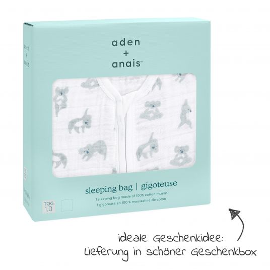 aden + anais Sleeping bag - cotton muslin - Light - Now + Zen - size 0-6 M