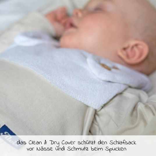 Alvi 4-tlg. Schlafsack-Set für Neugeborene / Baby-Mäxchen Bio-Baumwolle Gr.50/56 + Spuckschutz Clean & Dry Cover - Starfant