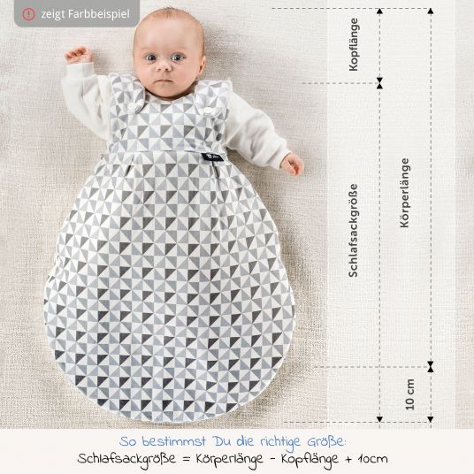 Alvi 4-tlg. Schlafsack-Set für Neugeborene / Baby-Mäxchen Gr.50/56 + Spuckschutz Clean & Dry Cover - Aqua Dot