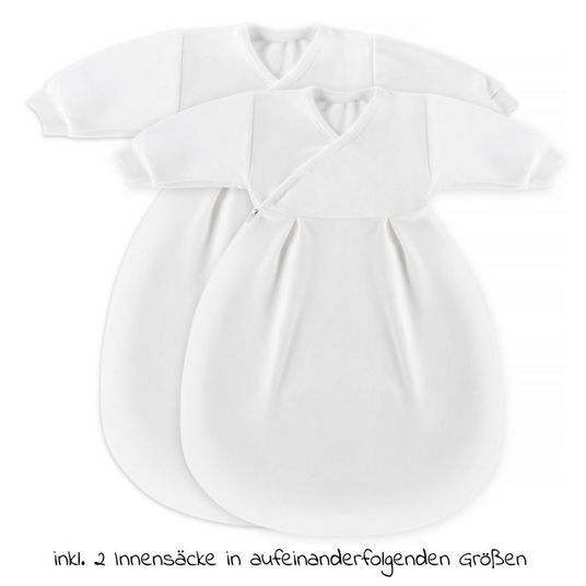Alvi 3-piece organic cotton baby mummy - Petit Fleurs - size 50/56