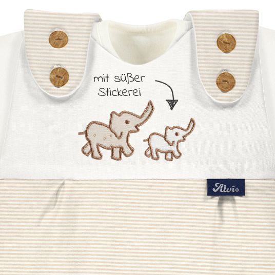 Alvi Baby bodice 3-piece Organic Cotton - Olifant - Gr. 50/56