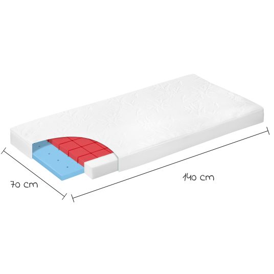 Alvi Bamboo Pro baby crib mattress 70 x 140 cm