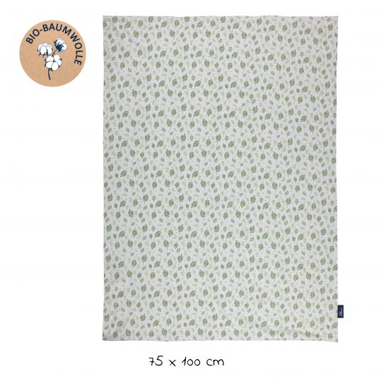 Alvi Babydecke Jersey - Organic Cotton 75 x 100 cm - Drifting Leaves
