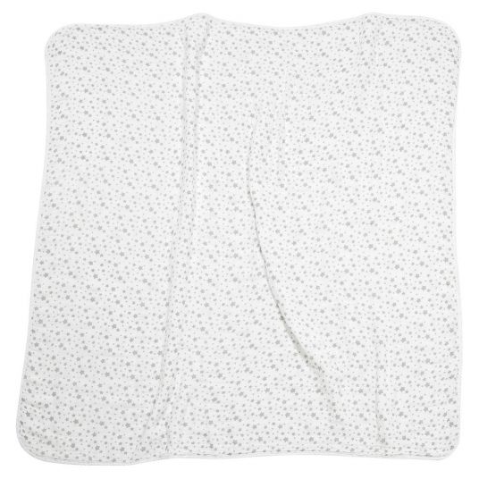 Alvi Cotton blanket gauze 120 x 120 cm - Stars - Silver