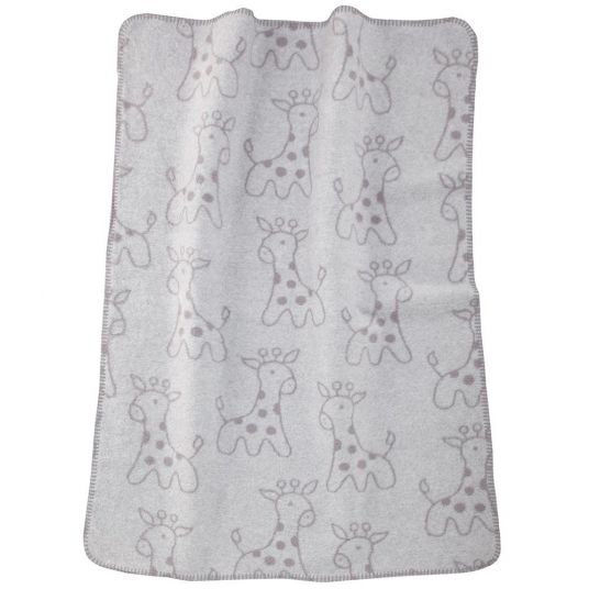 Alvi Cotton - Cuddly blanket 75 x 100 cm - Giraffes Grey