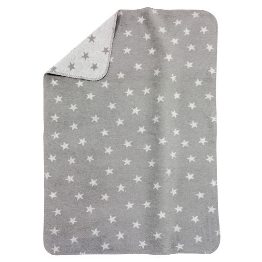Alvi Cotton - Cuddly blanket 75 x 100 cm - Stars - Grey