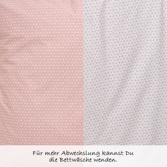 Alvi Biancheria da letto 80 x 80 cm - Rombo - Rosa