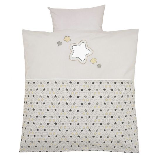 Alvi Biancheria da letto 80 x 80 cm - Star & Little Star - Grigio