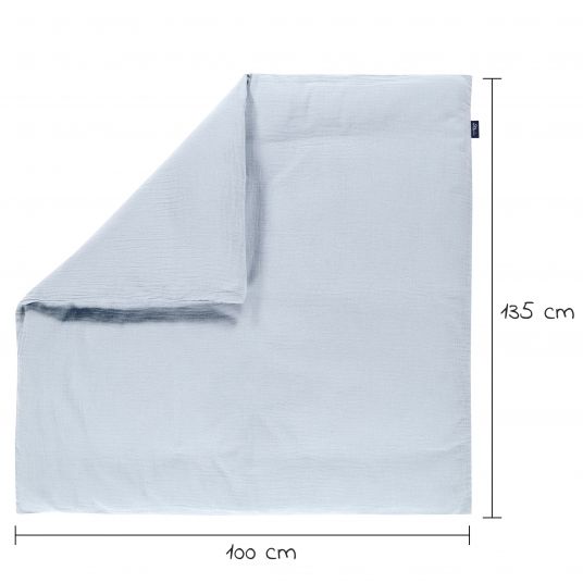 Alvi Bed linen gauze with button 100 x 135 cm - Sky Way