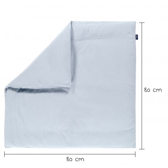 Alvi Bed linen gauze with button 80 x 80 cm - Sky Way