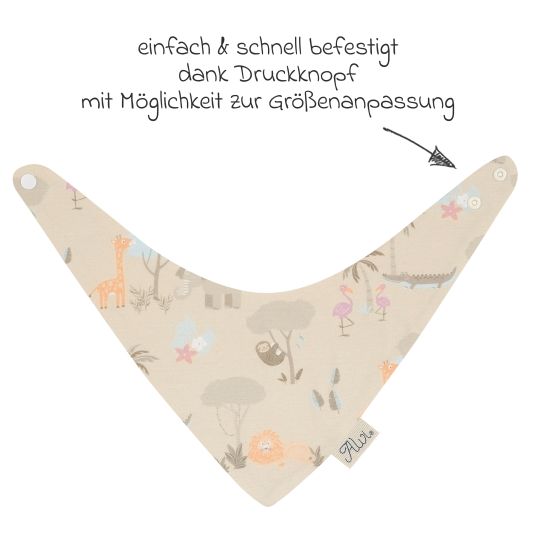 Alvi Halstuch / Bandana Lätzchen Dreieckstuch 2er Pack - Jungle