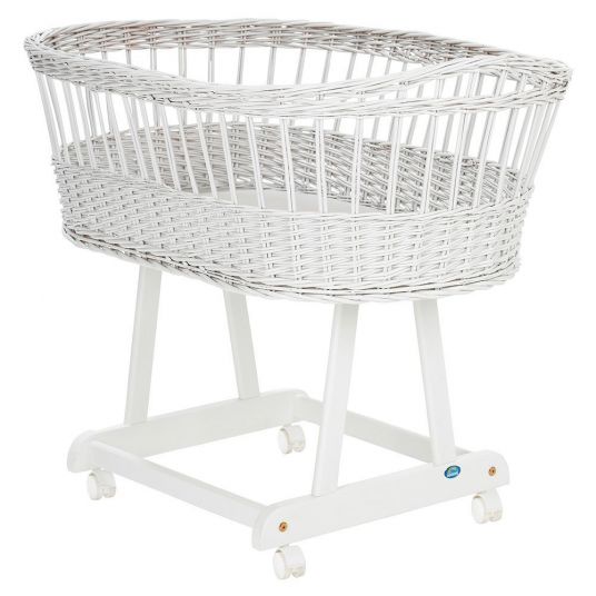 Alvi Complete bassinet Birthe White bellybutton - Classic Star with embroidery - Grey