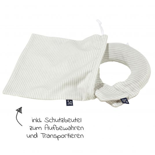Alvi Headrest / baby pillow against head deformation ALVIbino incl. storage bag - Smokey Stripe