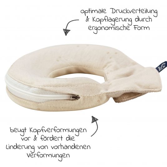 Alvi Poggiatesta / cuscino per bambini contro la deformazione della testa ALVIbino incl. borsa per la conservazione - Starfant