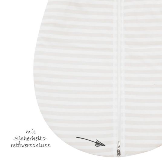 Alvi Sacco a pelo Mäxchen Thermo Ball - Blocco di strisce beige - Misura 70 cm