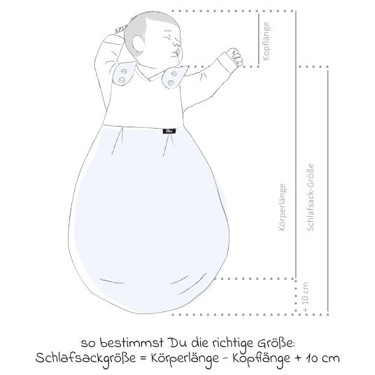 Alvi Kugelschlafsack Mäxchen Thermo - Slub Muslin - Gr. 70 cm