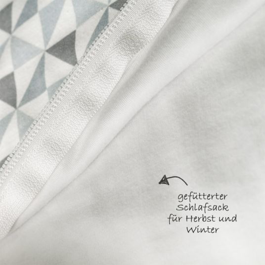 Alvi Ball sleeping bag Mäxchen Thermo - Triangle silver grey - Size 70 cm