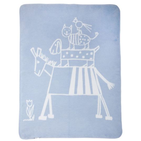 Alvi Blanket 75 x 100 cm - Musicians light blue