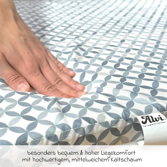 Alvi Reisebett-Rollmatratze inkl. Aufbewahrungstasche 60 x 120 cm - Mosaik