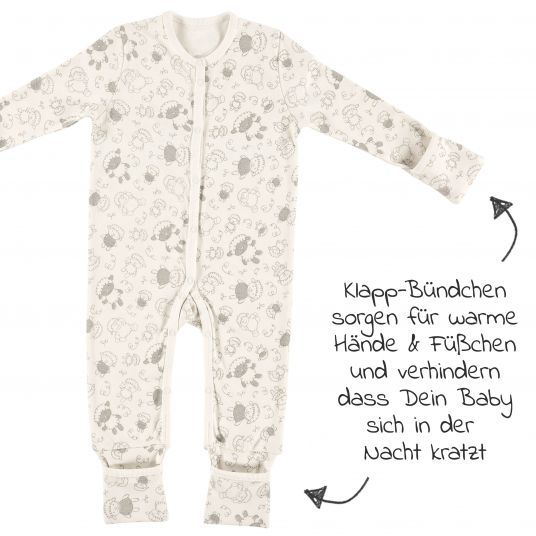 Alvi Schlafanzug Pyjama Organic Cotton - Schäfchen - Gr. 50