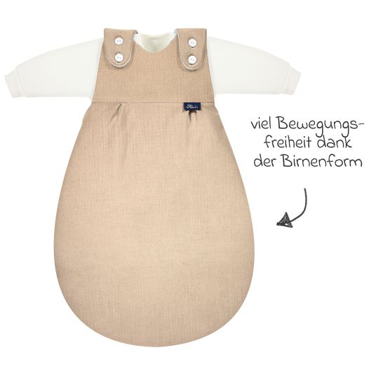 Alvi Schlasack Baby-Mäxchen 4 Season Mull - Sand-Beige - Gr. 50/56