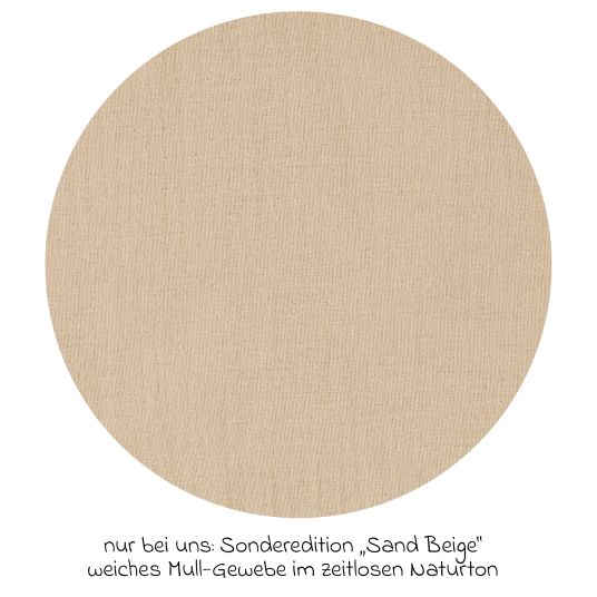 Alvi Schlasack mit Füßen Sleep-Overall 4 Season Mull - Sand-Beige - Gr. 70 cm