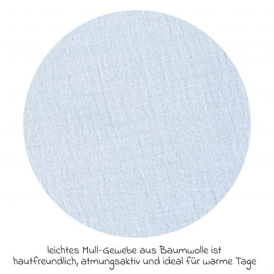 Alvi Sommer-Schlafsack mit Füßen Musselin / Sleep-Overall Light Mull + GRATIS Halstuch - Sky Way - Gr. 70 cm