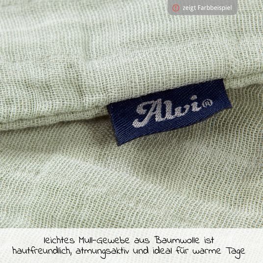 Alvi Sommer-Schlafsack Mull - Cornsilk - Gr. 110